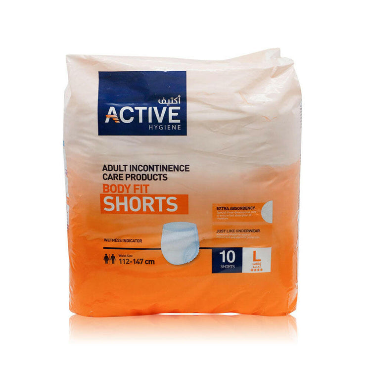 Active Shorts Large Underwear – Discreet Incontinence Support (10 Pack)