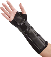 Black Foam Wrist and Forearm Splint – With Full Finger Mobility