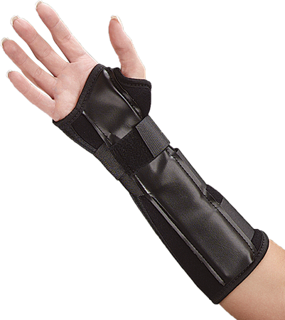 Black Foam Wrist and Forearm Splint – With Full Finger Mobility