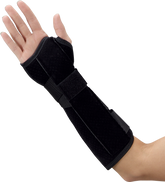 Suede Leatherette Wrist Brace with Forearm Support for Injury & Rehab