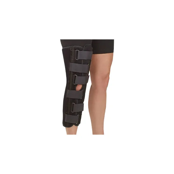 SIZED BLACK FOAM KNEE IMMOBILIZER