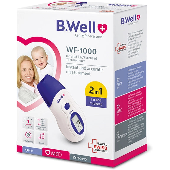 WF-1000 - B.Well Swiss Infrared Ear/Forehead Thermometer